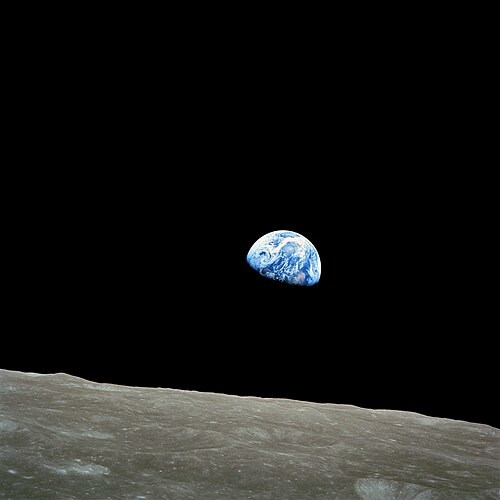 Earthrise, by William Anders, Apollo 8