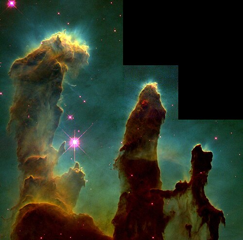Pillars of Creation, by Hubble Space Telescope (NASA / ESA)