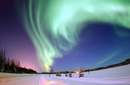 Aurora Borealis over Alaska, by United States Air Force